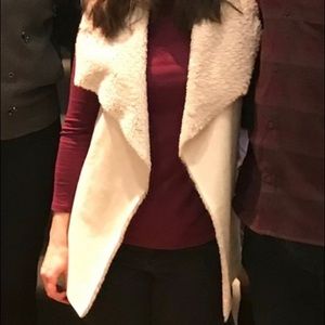 FAUX SUEDE / SHEARLING Beige / Tan vest XS